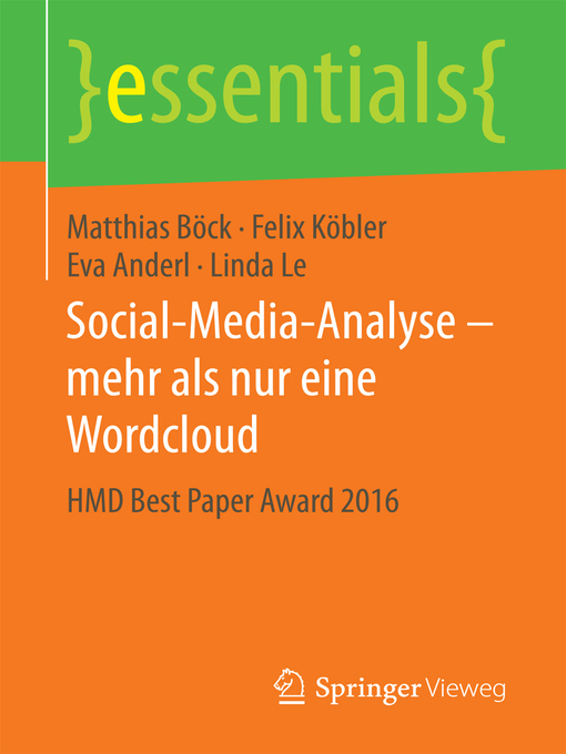 Title details for Social-Media-Analyse – mehr als nur eine Wordcloud by Matthias Böck - Available